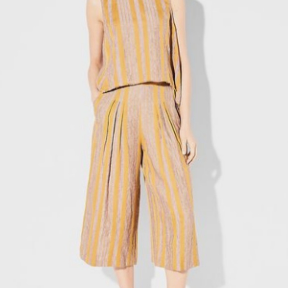 Steven Alan Pants - NEW Steven Alan Linen Travel Pant in Ochre Stripe